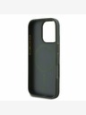 DKNY DKNY PU Leather Grid Pattern Magsafe Back Cover pentru iPhone 16 Pro Green