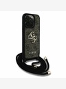 Guess Guess PU PU 4G Metal Logo Crossbody Strap Back Cover pentru iPhone 15 Pro Max Brown