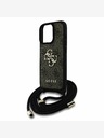 Guess Guess PU PU 4G Metal Logo Crossbody Strap Back Cover pentru iPhone 15 Pro Max Brown