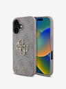 Guess Guess PU 4G Metal Logo Back Cover pentru iPhone 16 roz