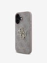 Guess Guess PU 4G Metal Logo Back Cover pentru iPhone 16 roz