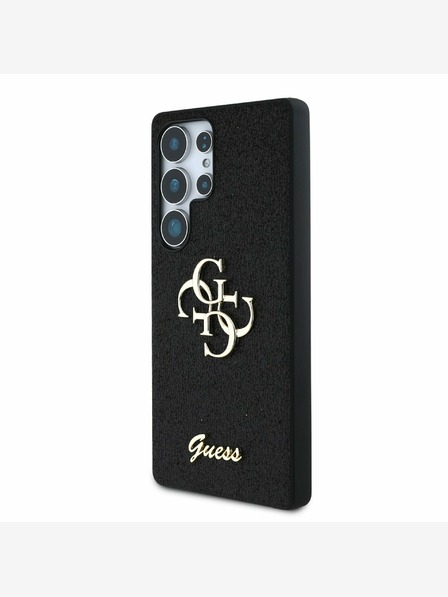 Guess Guess PU Fixed Glitter 4G Metal Logo Back Cover pentru Samsung Galaxy S25 Ultra Black