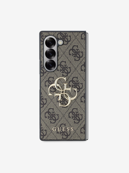 Guess Guess PU 4G Metal Logo Back Cover pentru Samsung Galaxy Z Fold 6 Brown