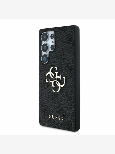 Guess PU 4G Metal Logo Zadní Kryt pro Samsung Galaxy S25 Ultra Grey Carcasa de telefon