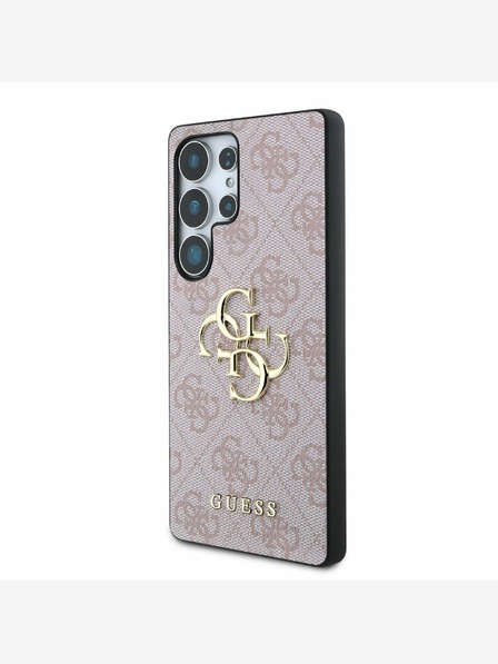 Guess Guess PU 4G Metal Logo Back Cover pentru Samsung Galaxy S25 Ultra Pink