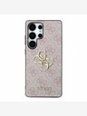 Guess Guess PU 4G Metal Logo Back Cover pentru Samsung Galaxy S25 Ultra Pink