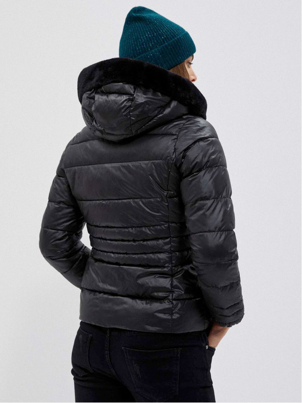 Moodo Jachetă scurtă matlasată neagră de damă Moodo