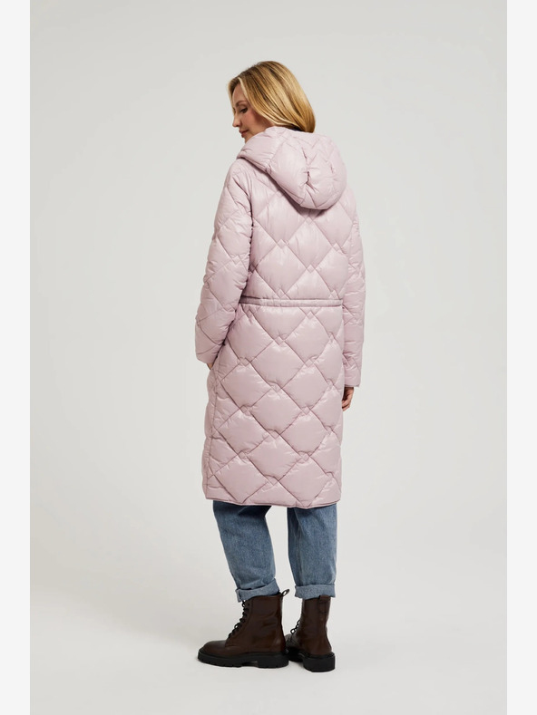 Moodo Jachetă matlasată roz deschis cu manșete Moodo