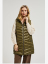 Moodo Vestă matlasată verde cu fermoar Moodo
