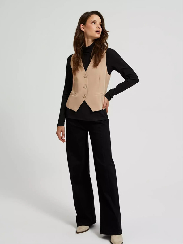 Moodo Vestă maro pentru femei Moodo