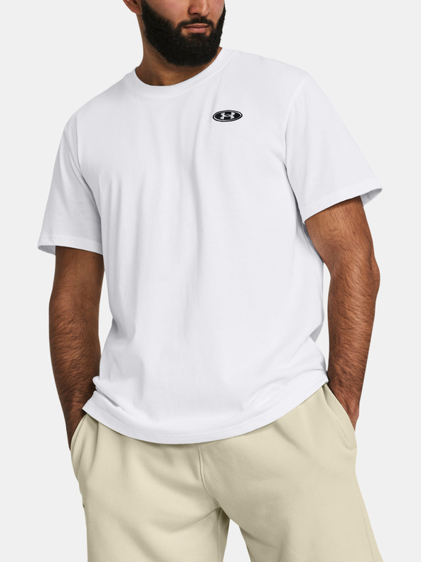 Under Armour Tricou Under Armour UA HW LC PATCH SS-WHT pentru bărbați