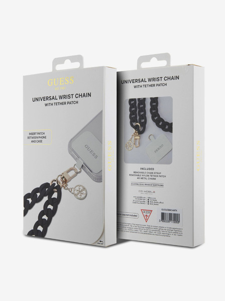 Guess Curea de mână Guess Universal 4G Charm Negru