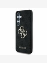 Guess PU 4G Metal Logo Zadní Kryt pro Samsung Galaxy S25 Grey Carcasa de telefon