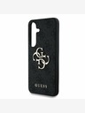 Guess PU 4G Metal Logo Zadní Kryt pro Samsung Galaxy S25 Grey Carcasa de telefon