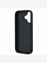 Guess Guess PU Grained 4G Metal Logo Back Cover pentru iPhone 16 negru