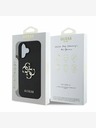Guess Guess PU Grained 4G Metal Logo Back Cover pentru iPhone 16 negru