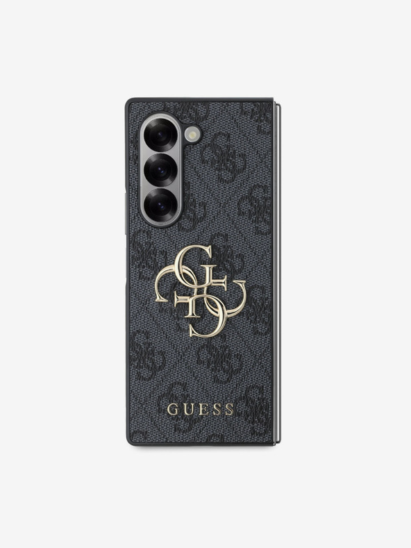 Guess Guess PU 4G Metal Logo Back Cover pentru Samsung Galaxy Z Fold 6 Grey