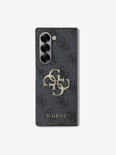 Guess Guess PU 4G Metal Logo Back Cover pentru Samsung Galaxy Z Fold 6 Grey