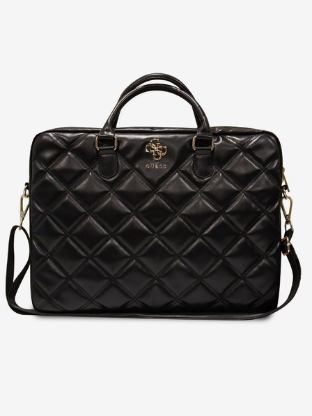 Guess PU Quilted 4G Metal Logo Taška na Notebook 15/16" Black Carcasa de telefon