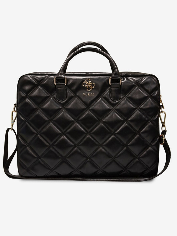 Guess PU Quilted 4G Metal Logo Taška na Notebook 15/16" Black Carcasa de telefon