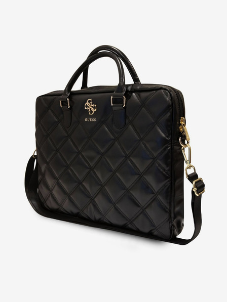 Guess PU Quilted 4G Metal Logo Taška na Notebook 15/16" Black Carcasa de telefon