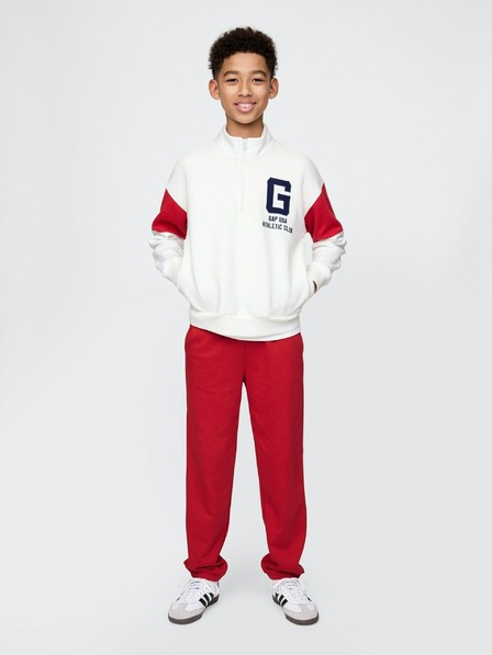 GAP Pantaloni de trening fleece logo army pentru copii GAP