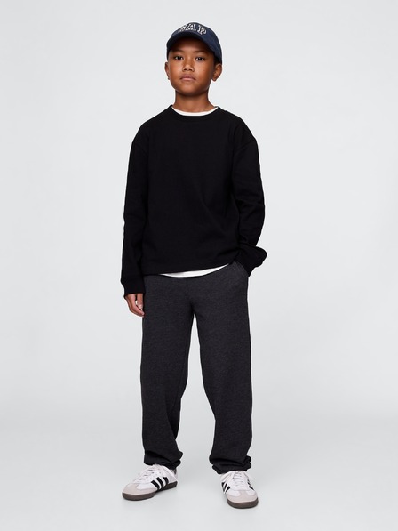 GAP Pantaloni de trening fleece logo army pentru copii GAP