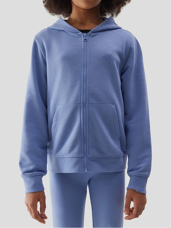 4F Hanorac cu glugă pentru fete 4F - albastru închis