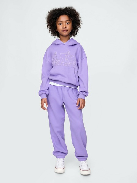GAP Pantaloni de trening fleece logo army pentru copii GAP