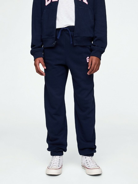 GAP Pantaloni de trening fleece logo army pentru copii GAP