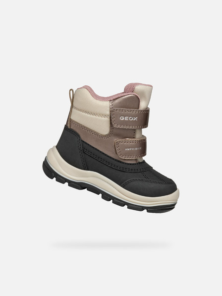 Geox Botine negre pentru fete Geox Flanfil ABX