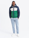 Ombre Clothing Jachetă sport ușoară din fleece colorată pentru bărbați verde Ombre Clothing