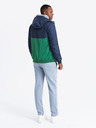 Ombre Clothing Jachetă sport ușoară din fleece colorată pentru bărbați verde Ombre Clothing