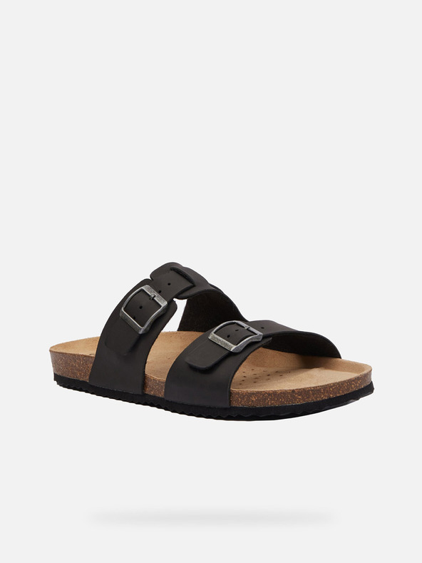 Geox Papuci negri bărbați Geox Ghita