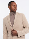 Ombre Clothing Blazer elegant pentru bărbați din amestec de lână bej de la Ombre Clothing