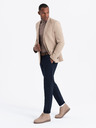 Ombre Clothing Blazer elegant pentru bărbați din amestec de lână bej de la Ombre Clothing