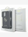 Guess Guess PU 4G Metal Logo Crossbody Strap Back Cover pentru iPhone 16 negru
