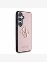 Guess Guess PU Grained 4G Metal Logo Back Cover pentru Samsung Galaxy S25+ Roz