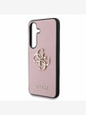 Guess Guess PU Grained 4G Metal Logo Back Cover pentru Samsung Galaxy S25+ Roz