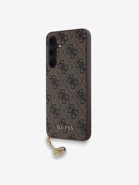 Guess Guess 4G Charm Back Cover pentru Samsung Galaxy A35 5G maro