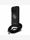 Guess Guess PU 4G Metal Logo Crossbody Strap Back Cover pentru iPhone 15 Pro Max Black