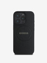 Guess Guess PU Grained Classic Logo MagSafe Back Cover pentru iPhone 16 Pro Negru