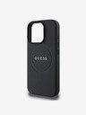 Guess Guess PU Grained Classic Logo MagSafe Back Cover pentru iPhone 16 Pro Negru
