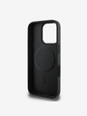 Guess Guess PU Grained Classic Logo MagSafe Back Cover pentru iPhone 16 Pro Negru