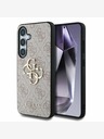 Guess Guess PU 4G Metal Logo Back Cover pentru Samsung Galaxy S25 Roz
