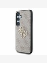 Guess Guess PU 4G Metal Logo Back Cover pentru Samsung Galaxy S25 Roz