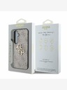 Guess Guess PU 4G Metal Logo Back Cover pentru Samsung Galaxy S25 Roz