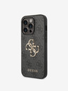 Guess Guess PU 4G Metal Logo Back Cover pentru iPhone 15 Pro Max Grey