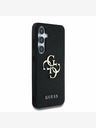 Guess Guess PU Grained 4G Metal Logo Back Cover pentru Samsung Galaxy S25 Negru