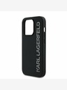 Karl Lagerfeld Karl Lagerfeld 3D Cauciuc Glitter Logo Back Cover pentru iPhone 13 Pro negru